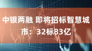 中银两融 即将招标智慧城市：32标83亿